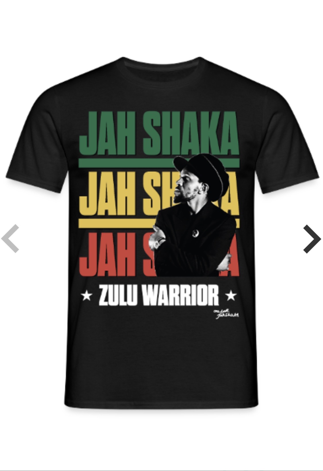 (NEW-OFFICIAL) Jah Shaka Rare 90’s Edition Portrait T-Shirt – Signature Print!