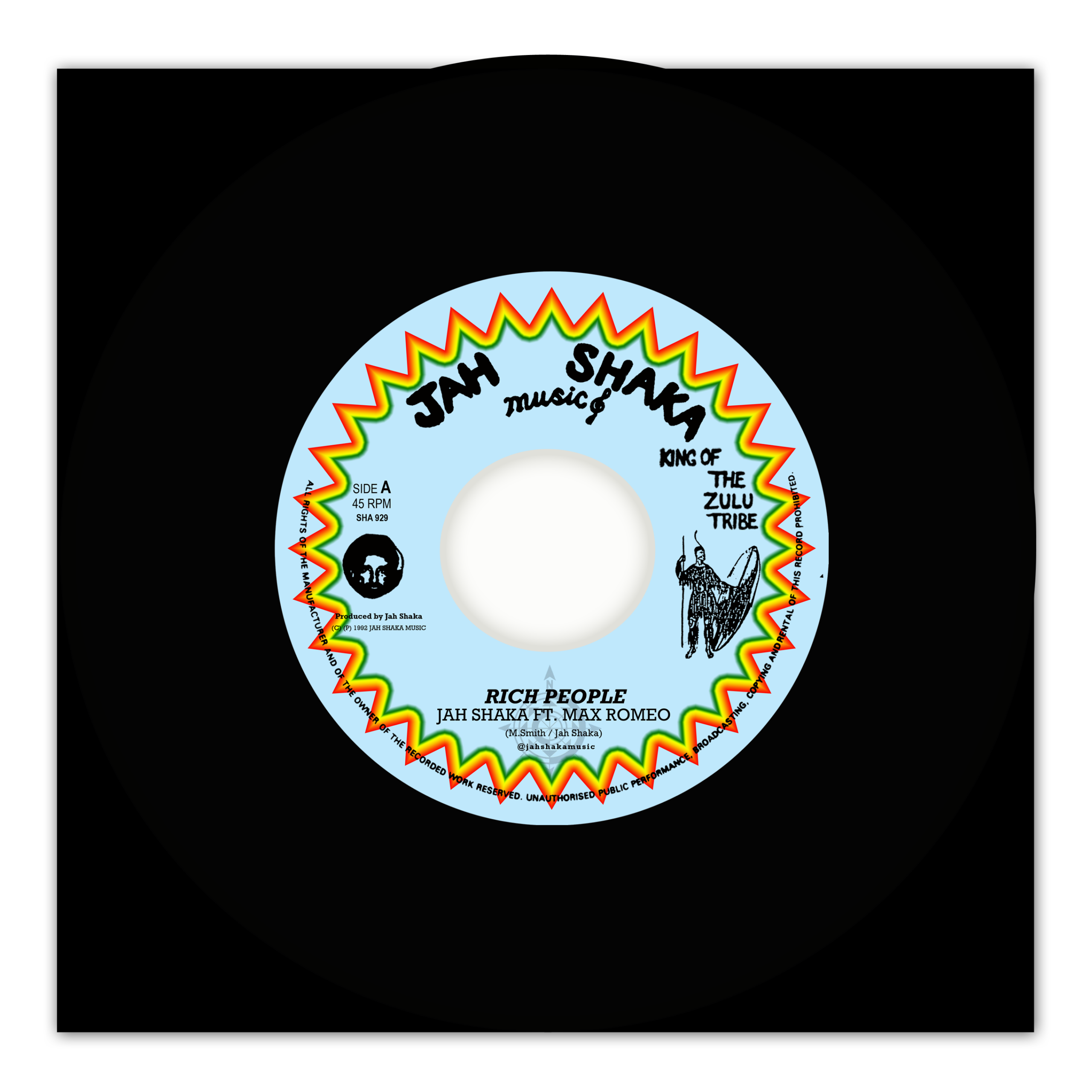 7″: Rich People – Jah Shaka ft Max Romeo (Jah Shaka Music – 929)